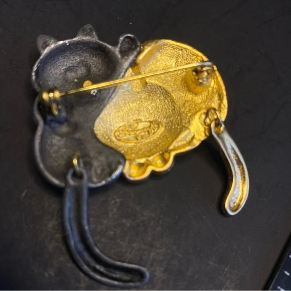 Vintage DANECRAFT Cat Buddies Brooch Pin - Picture 5 of 5